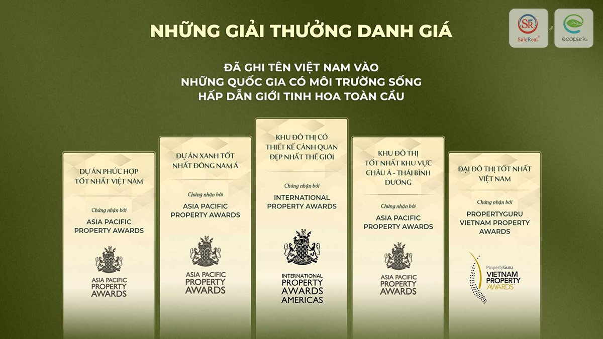 giai thuong danh gia cua chu dau tư ecopark
