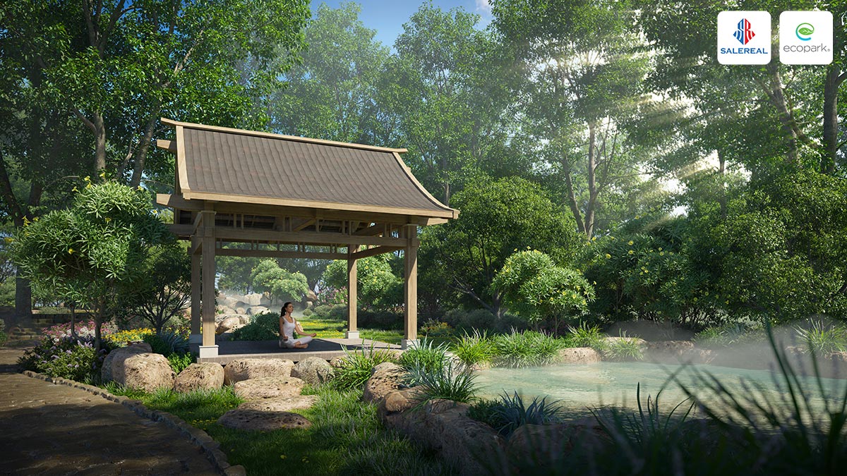 phoi canh vuon thien eco retreat long an