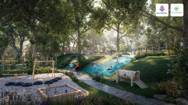 phoi canh khu vui choi tre em ecopark long an